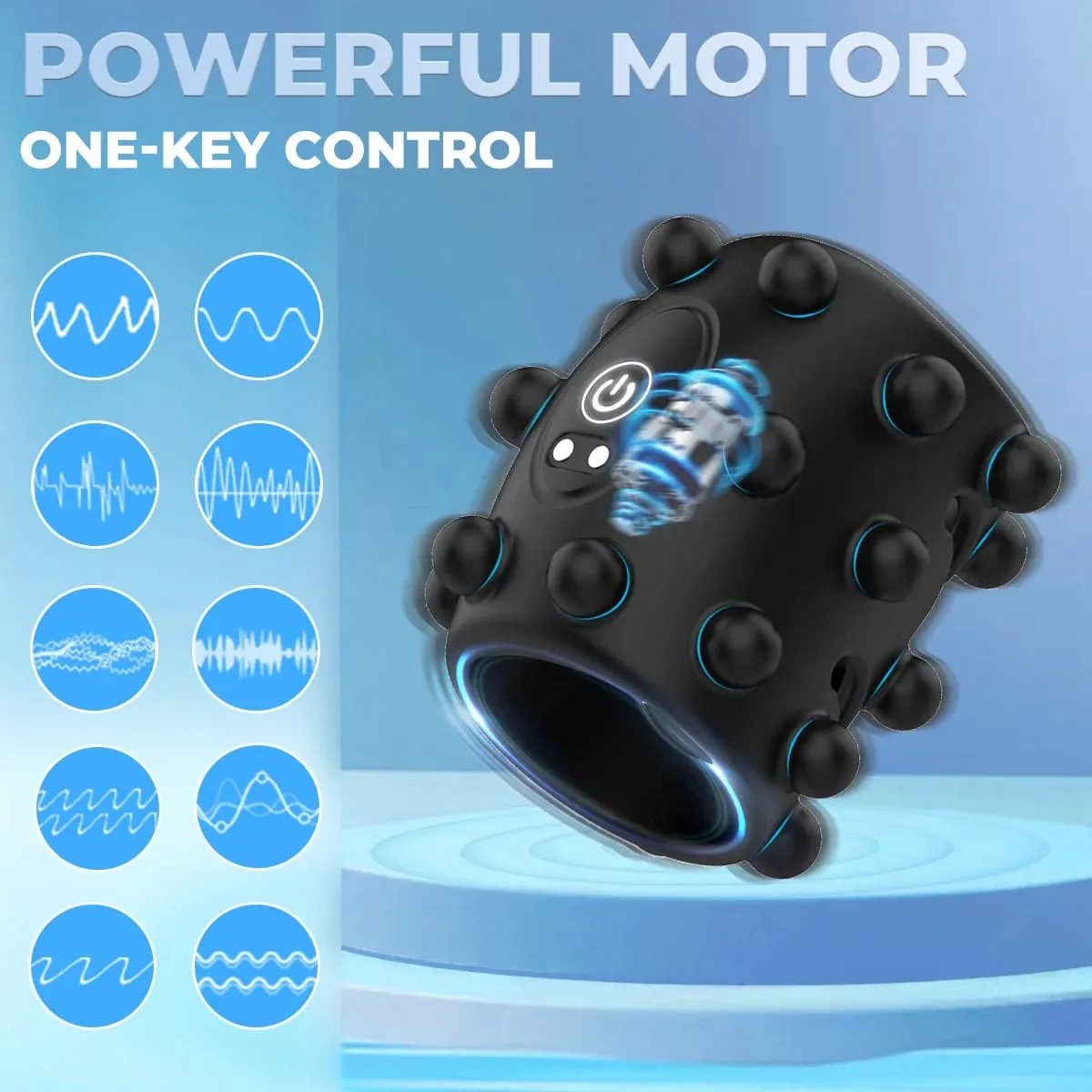 Silicone Vibrating Cock Ring with Penis Sleeve Clitoral Stimulator 9 Modes Adjustable Couples Sex Toy for Enhanced Pleasure — image 3