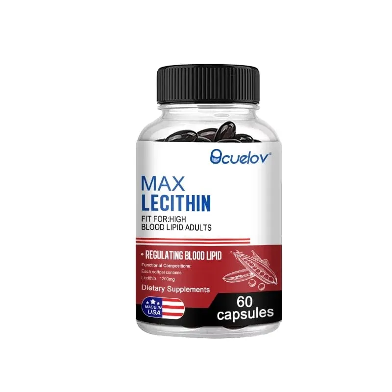 Lecithin Capsules - Cleansing Dissolving Blood Clots Cardiovascular Health Blood Lipid Support - Adult Men and Women