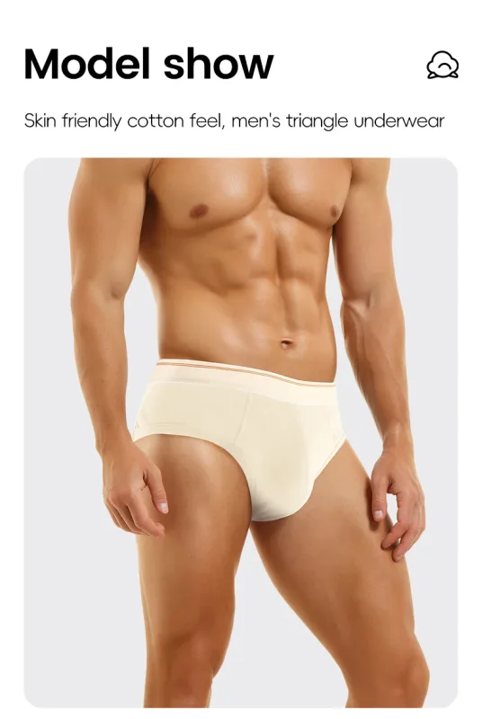 Atmungsaktive und bequeme dreieckige Unterhose für Herren aus reiner Baumwolle, mittelhohe Taille, hautfreundlich und weich, Unterhose für Teenager 3256810188437944 — image 22