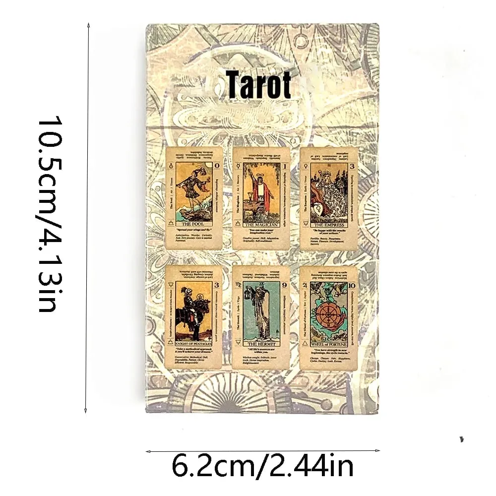 Hot-selling Tarot Cards A 78pcs Cards Fortune Telling Divination Board Game Keyword Antiqued Deck Holiday Games Christmas Gifts