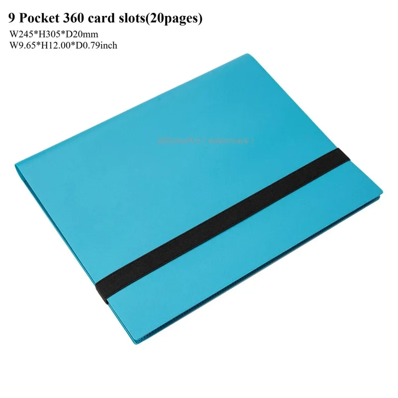 Pořadač karet s 9 kapsami Pořadač s 360 bočním nakládacím albem pro karty her TCG Yugioh MTG Game Card Book