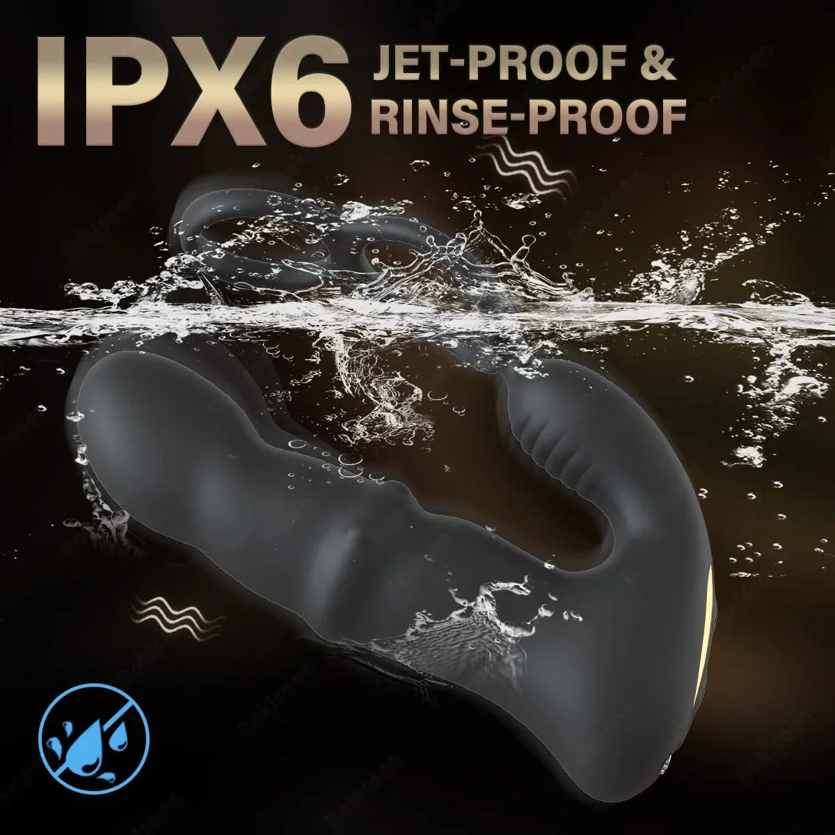 9 Wiggling Thrusting Beads Prostate Massager Vibrating Butt Plug with Penis Ring Vibrator Anal Dildo Prostate Stimulor for Men