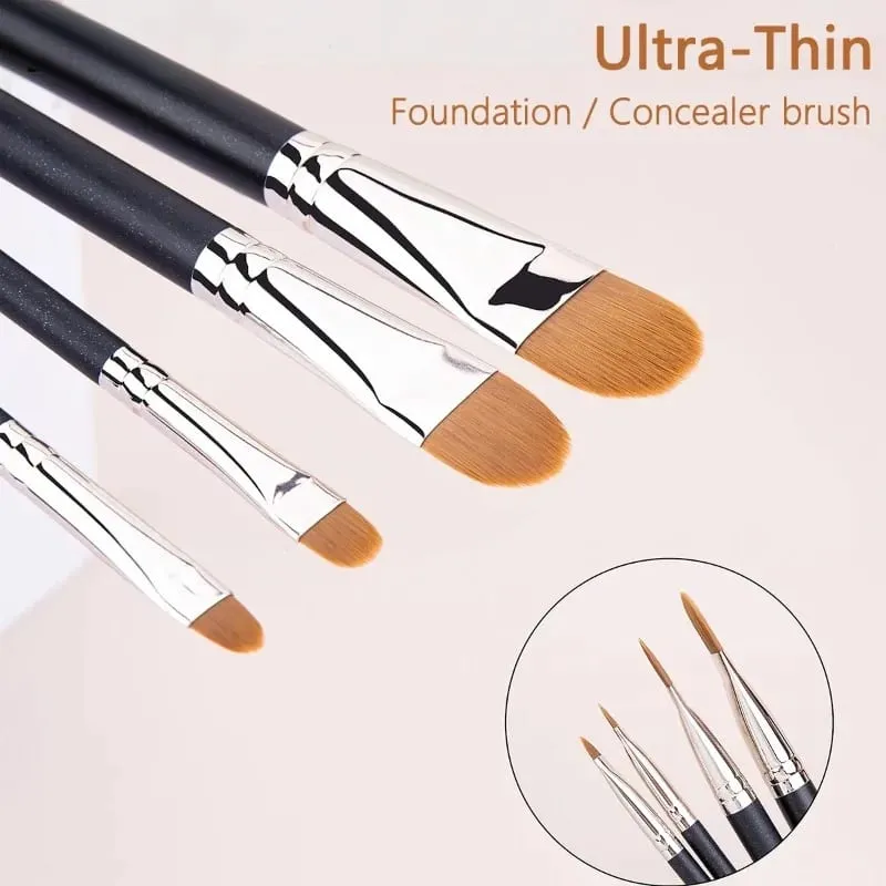 4 Types Sizes Upgraded Ultra-thin Foundation Concealer Makeup Brush Professional Liquid Foundation Cream Concealer Make-up Tool — image 1
