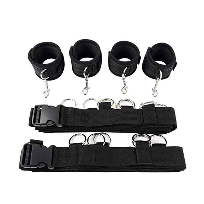 Restraint Erotica Binding Sex Forced Split Leg Straps Neck Wrist Bdsm Bondage Set Sex Toys For Woman Couples Product No Vibrator