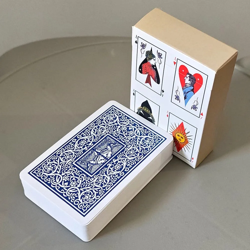 9*6 ซม.       เล่นไพ่ดาดฟ้า Vintage Art Fortune Telling & Divination การ์ด 54 ชิ้นชุดโป๊กเกอร์ดาดฟ้า Double-embossed