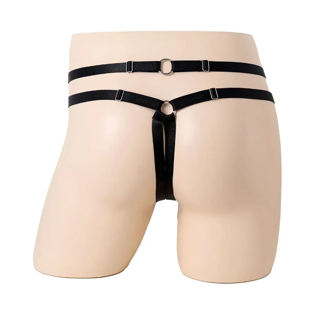 Masculino sexy cockring g-strings sexy toy masculino o-ring roupa interior para homem quente cintura baixa jockstrap lingerie gay sissy bolsa cuecas — image 5