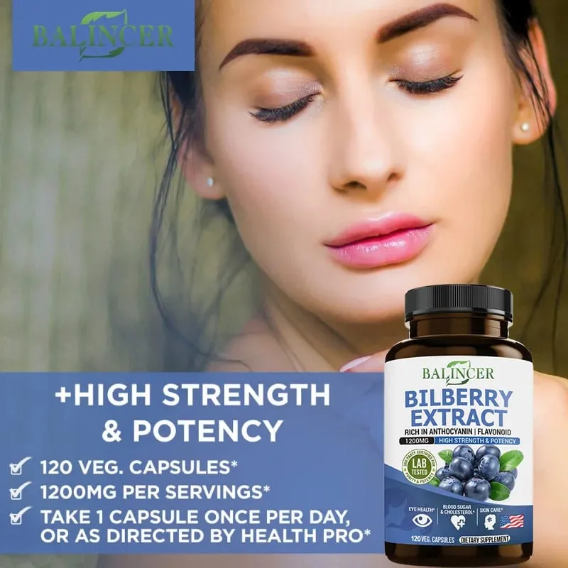 Bilberry Extract Supplements - Rich in Antioxidants Promote Vision Health and Protect Eyes Promote Brain Health — image 2