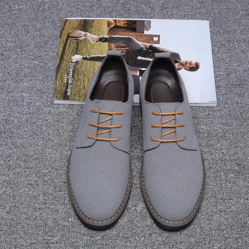 Mens Dress Shoes Legitimate Leather Shoe PU Suede Casual Men Designer Social Male Black Business Luxury Men's Wedding Summer Man — image 5