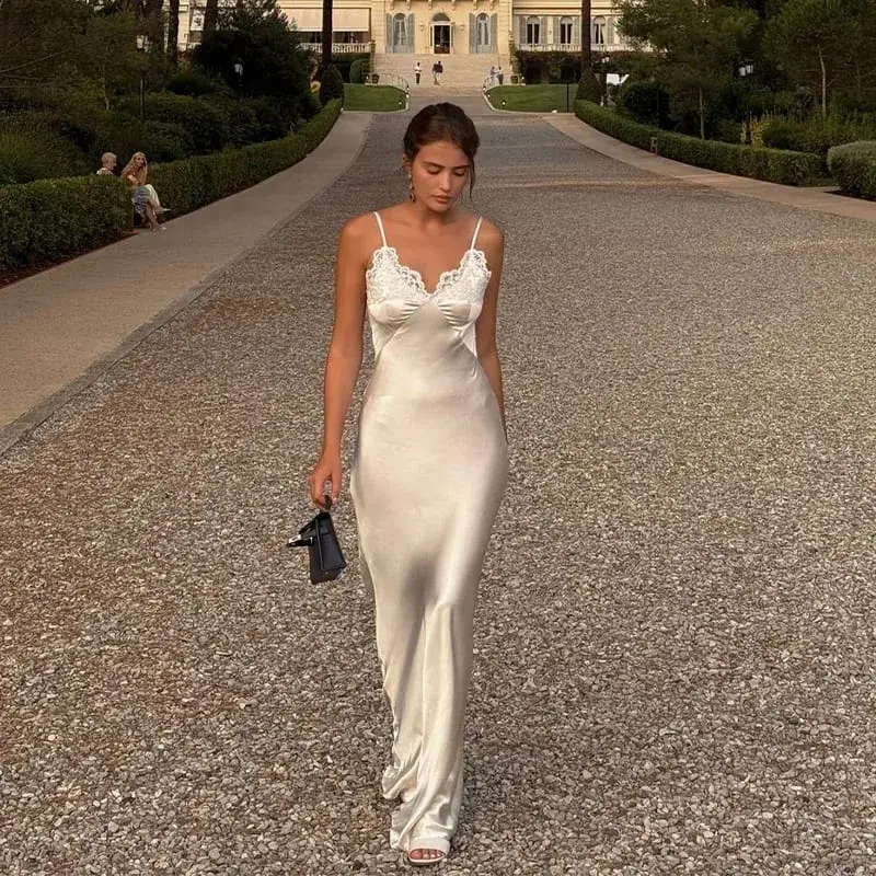 Women Solid Ruffle Maxi Dress Fashion Lapel High Waist V-neck Sleeveless Pleated Chic Dresses 2026 Summer Lady Evening Robes