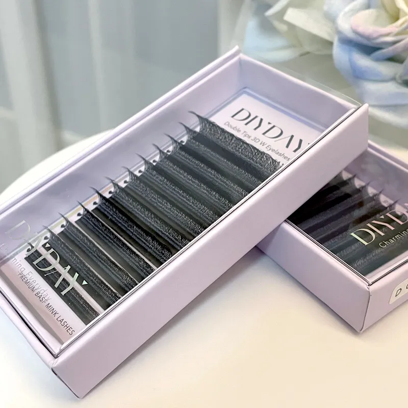 W Shape Eyelashes Extensions W Shaped Bloom 3d 4d 5d 6d 7d 8d Eye Lashes Natural Soft Premade Fan Lash Extensions — image 2