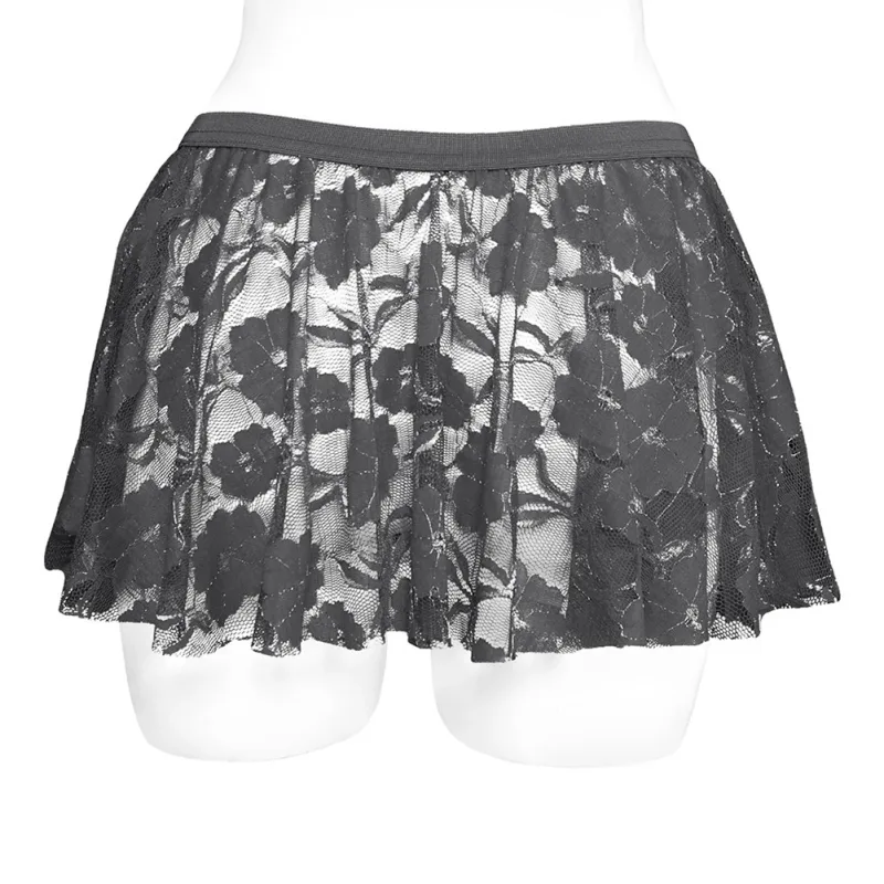 Heren effen kanten rok mesh doorzichtig voor lingerie laag voor opkomst geplooide rokken doorzichtige bodycon bodem voor feestavond