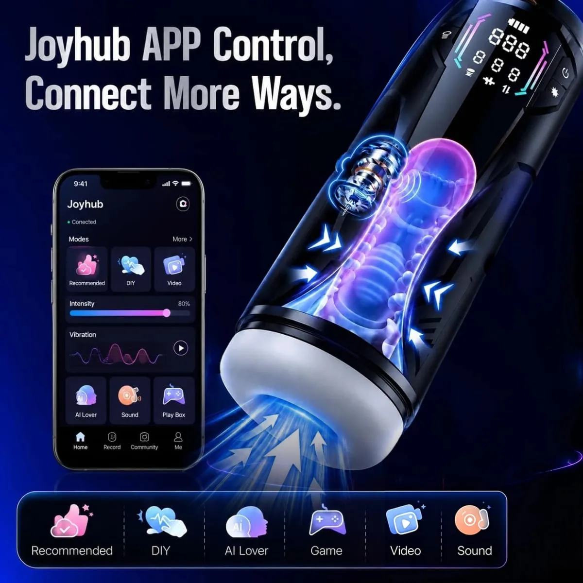 Automatic Telescopic Male Masturbator 7 Thrusting Rotating Modes Pocket Pussy Blowjob Sex Machine Penis Pump Piston Mastubator