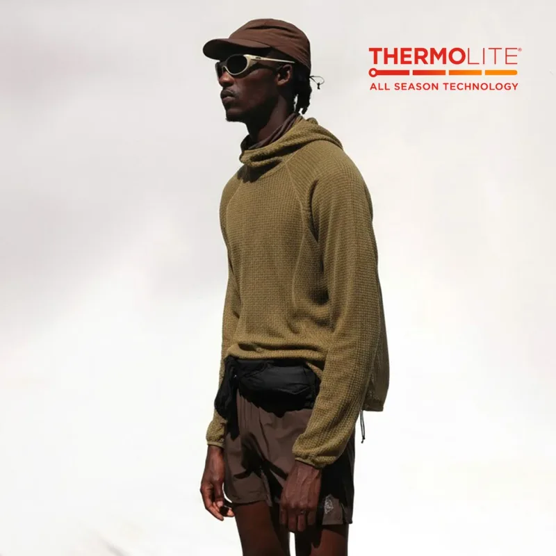 Thermolite® هوديي حراري مناسب لجميع المواسم للجنسين، خفيف الوزن وسريع الجفاف، ملابس رياضية شتوية متوسطة الطبقة قابلة للتنفس