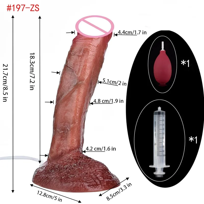 Lifelike Squirting Penis Silicone Ejaculation Large Realistic Dildo With Sucker Skin Touch Anal Sex Toys For Women
