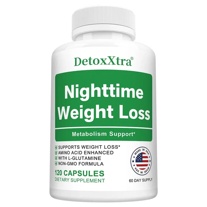 Nighttime Fat Burner Capsules Muscle Recovery Appetite Suppressant Metabolism Booster Relaxation & Restful Sleep Support