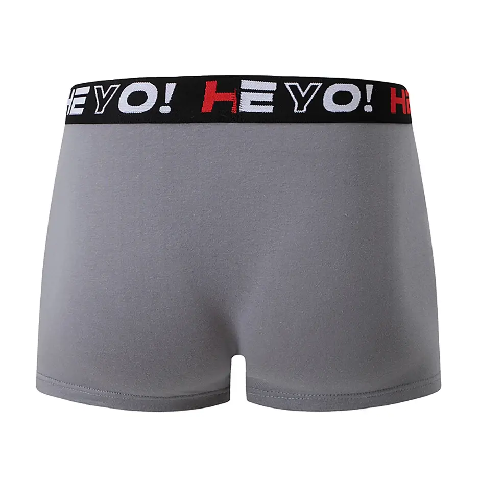 4-Piece Set of Men's Solid Color Cotton Underwear, Casual and Versatile, Elastic Waist, Comfortable Four Corner Plus Size Shorts