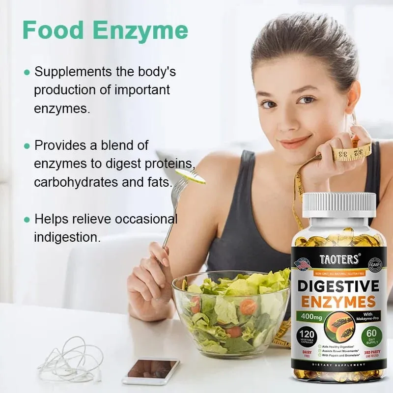 Digestive Enzymes - Aids in Bowel Movements Metabolism Nutrient Digestion and Intestinal Health for Adult Men and Women — image 6