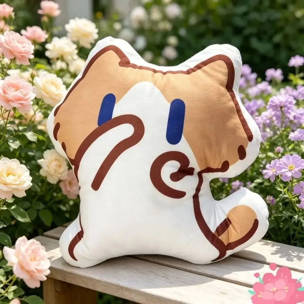 Cute Soft Monthly Salary Cat Plush Home Ornament Sofa Decor Cat Plush Throw Pillow Cushion Cartoon Cat Stuffed Pillow Student