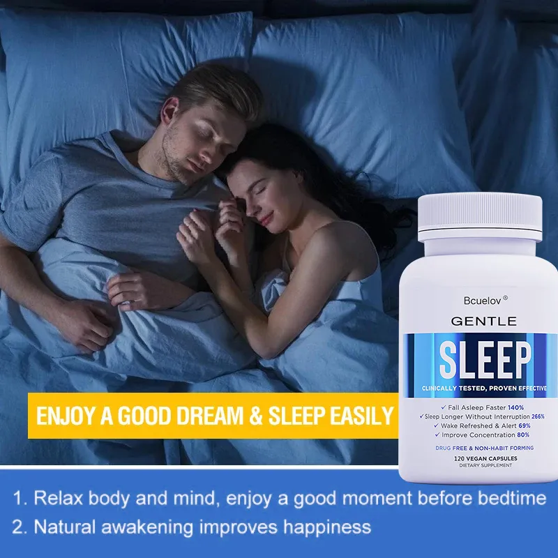 Sleep Supplement - with Magnesium Combats Nighttime Sleep Restores Sleep Quality Prolongs Sleep Time and Relieves Stress