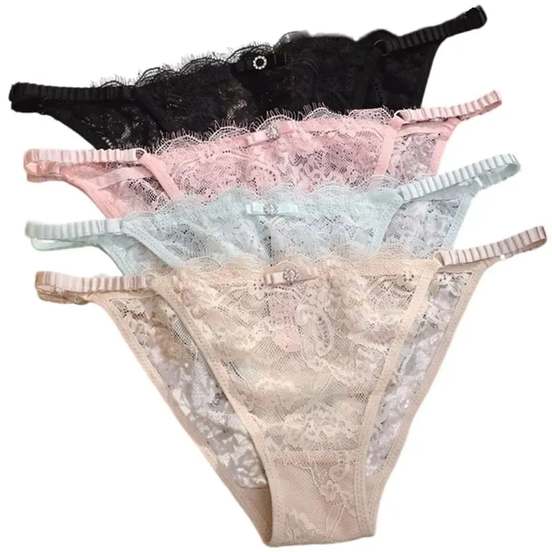Seluar Dalam Wanita Renda Seluar Dalam Mini Seluar Elegan Fancy Seksi Lutsinar Pakaian Dalam Wanita Pakaian Intim Pinggang Rendah G-String