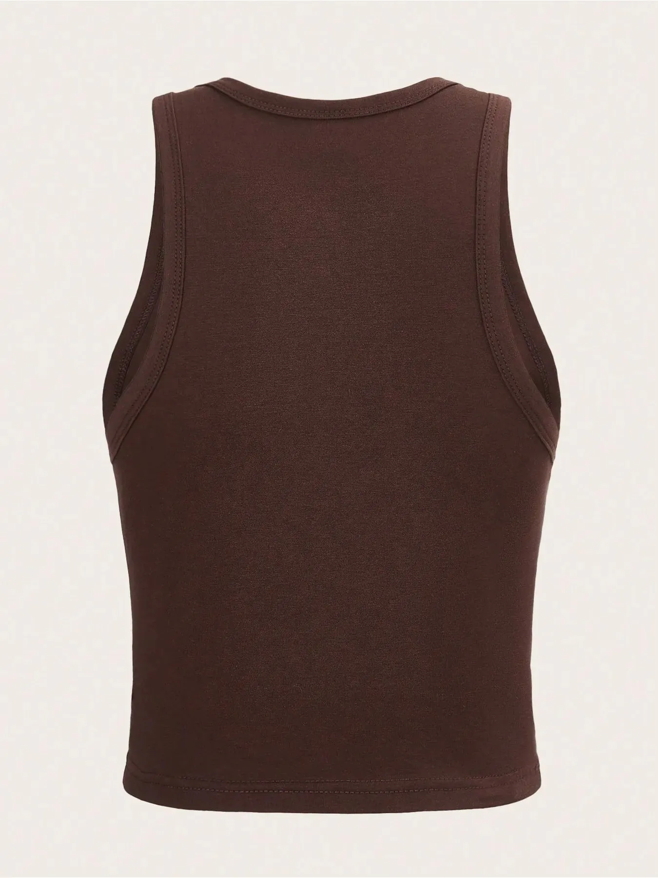Ladies' Cow Head Bone Slogan Printed Brown Tone Tank Top Sleeveless Commuter Inner Wear Outer Wear Spicy Girl Street Casual Top0