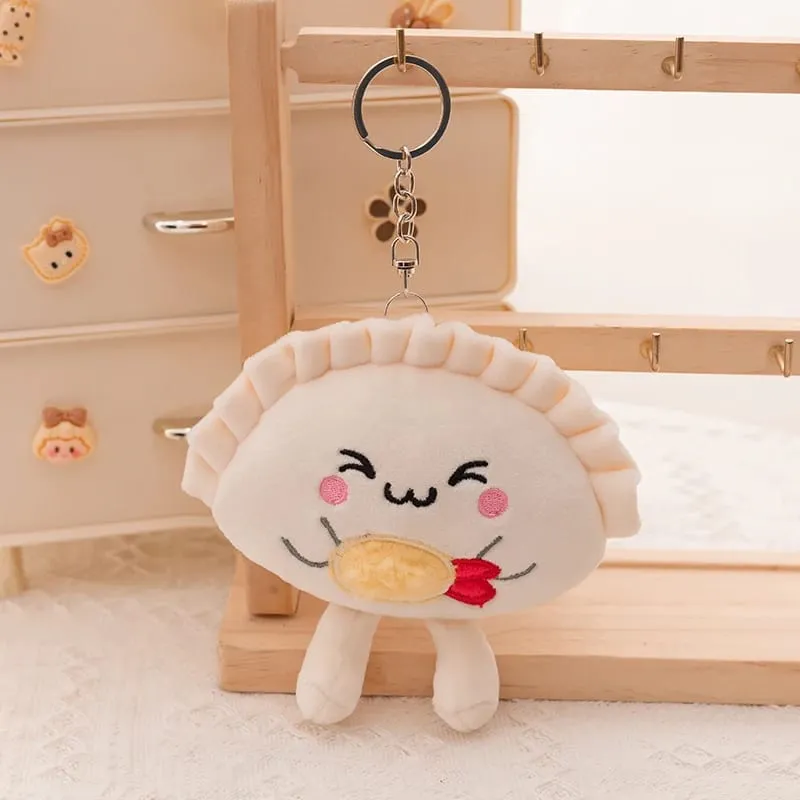 13/35cm Cute Dumpling Plush Pillow keychain Colorful Multi-Flavored Food Dumpling Soft Toy Kawaii Fried Dumpling with Red Heart — image 8