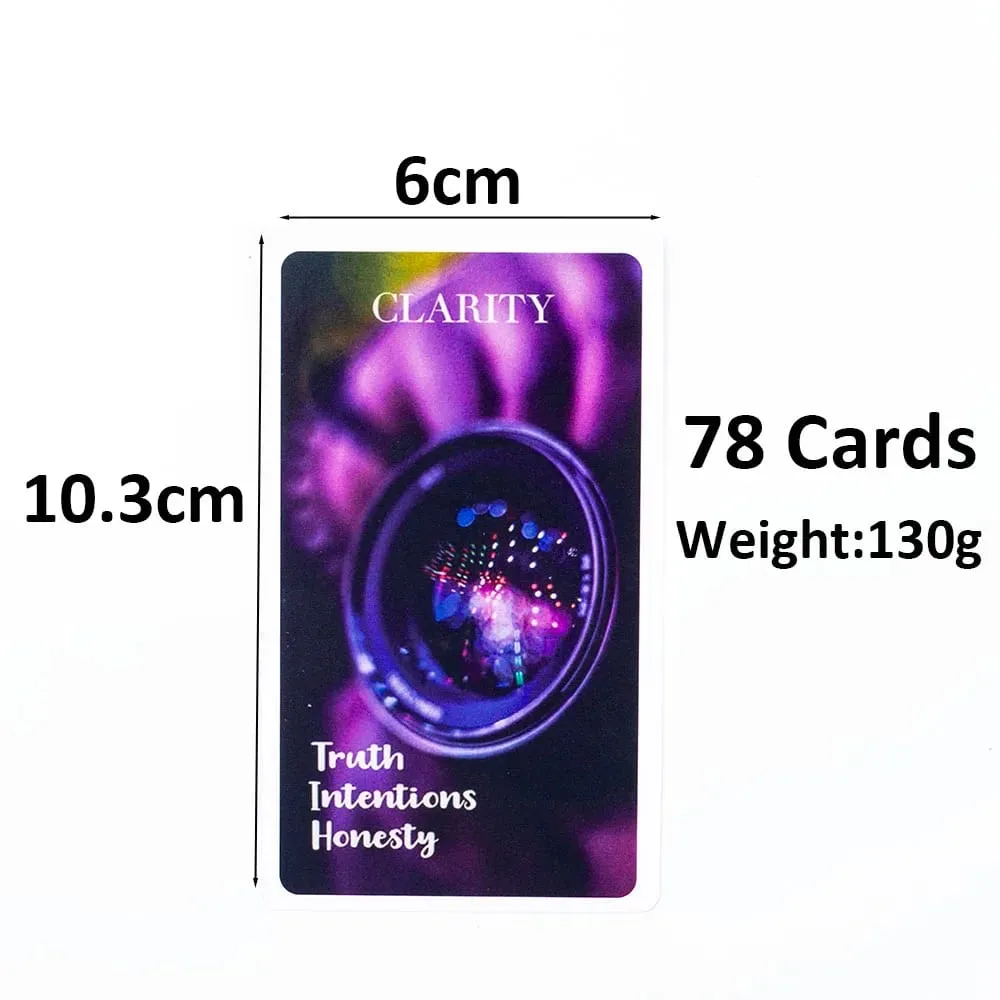 Herzen, verborgene Geheimnisse, Oracle-Deck, 10,3 x 6 cm, Situationskarten, glänzend, Twin Flame-Deck, Gefühle, Botschaften, Deck, 78 Karten — image 3