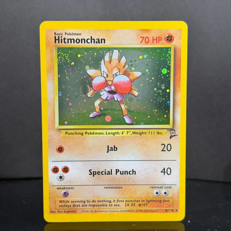 Pocket 2000 Base Set 2 OG Nostalgia Collectible Hitmonchan Scyther Clefable Pidgeot Mewtwo Traditional Holo Proxy