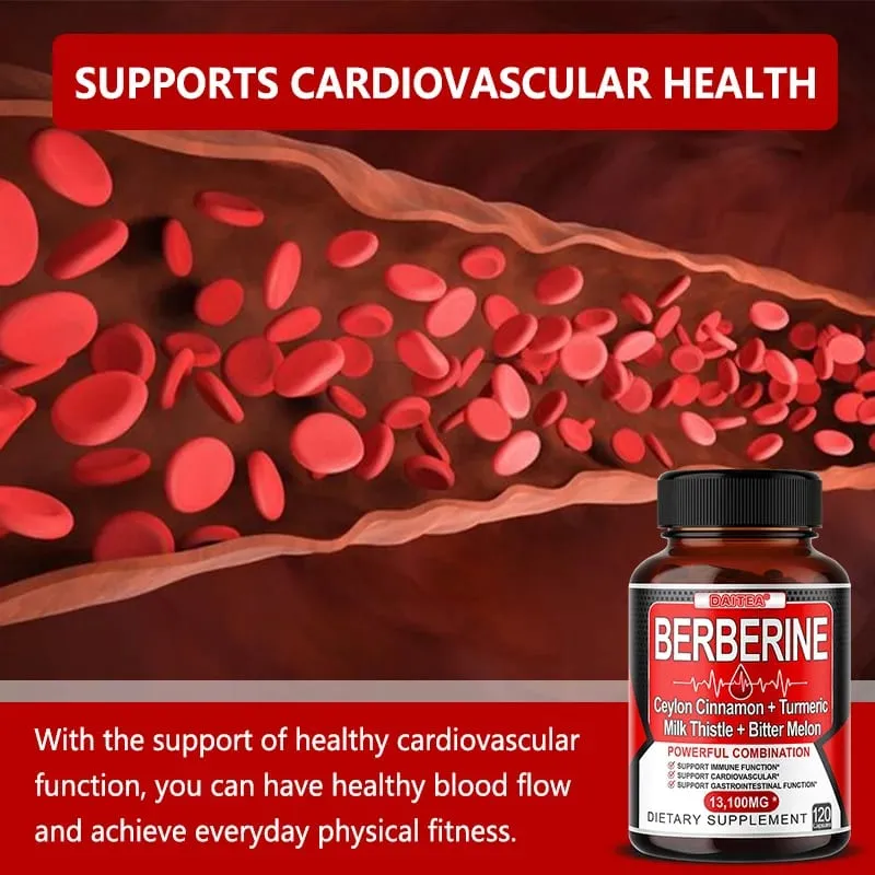 Berberine and Ceylon Cinnamon Capsules-Good for Cardiovascular and Digestive Health Strengthens The Immune System Anti-oxidant