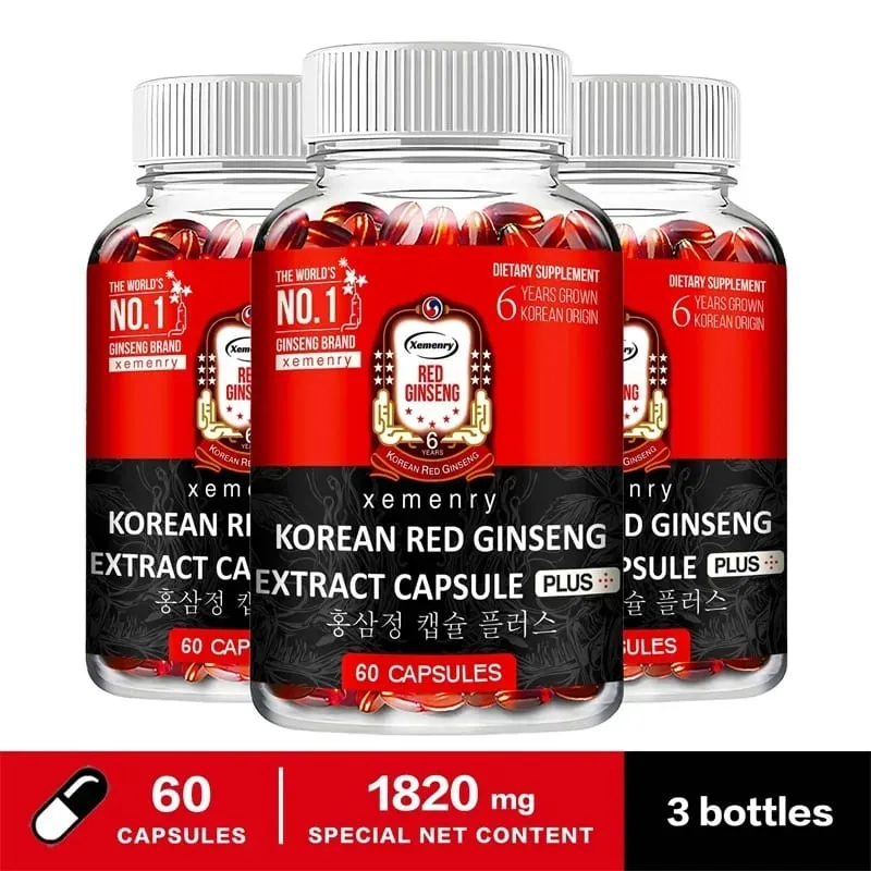 Korean Red Ginseng Extract - Supports Increased Energy Mood Endurance and Performance Improved Muscle Mass