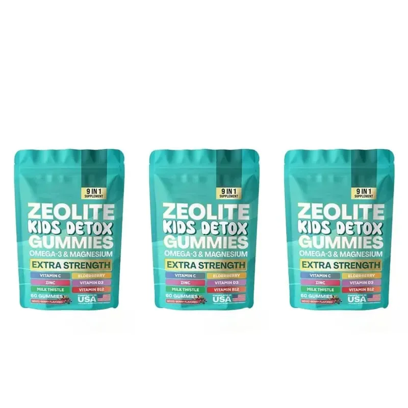 Zeolite Gummies 9-in-1 with Zeolite Omega-3 Magnesium Elderberry Vitamin C Milk Thistle Vitamin D3 Zinc B12 60 Gummies — image 9