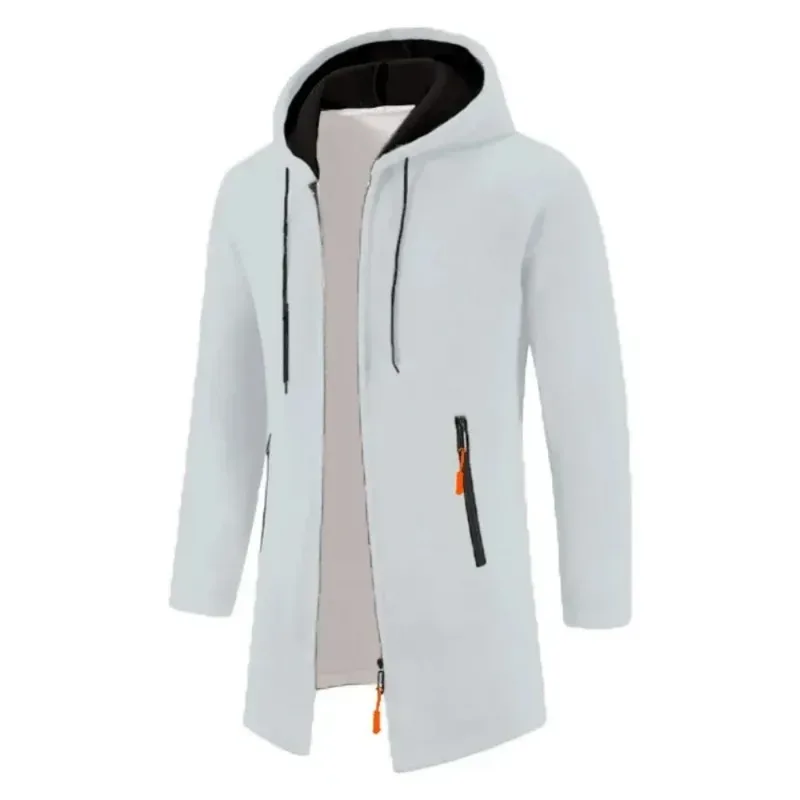 Nieuwe heren trui met lange mouwen en capuchon voor mannen rits sweatshirts oversize streetwear warme effen kleur herfst jas hoodie mannen