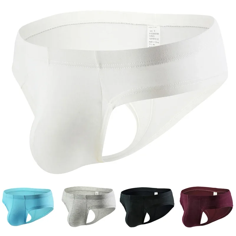 Seksowne męskie majtki Slip Cueca U wypukła bielizna oddychająca niskiej talii miękkie figi bielizna majtki z wysokim widelcem kalesony Calzoncillos