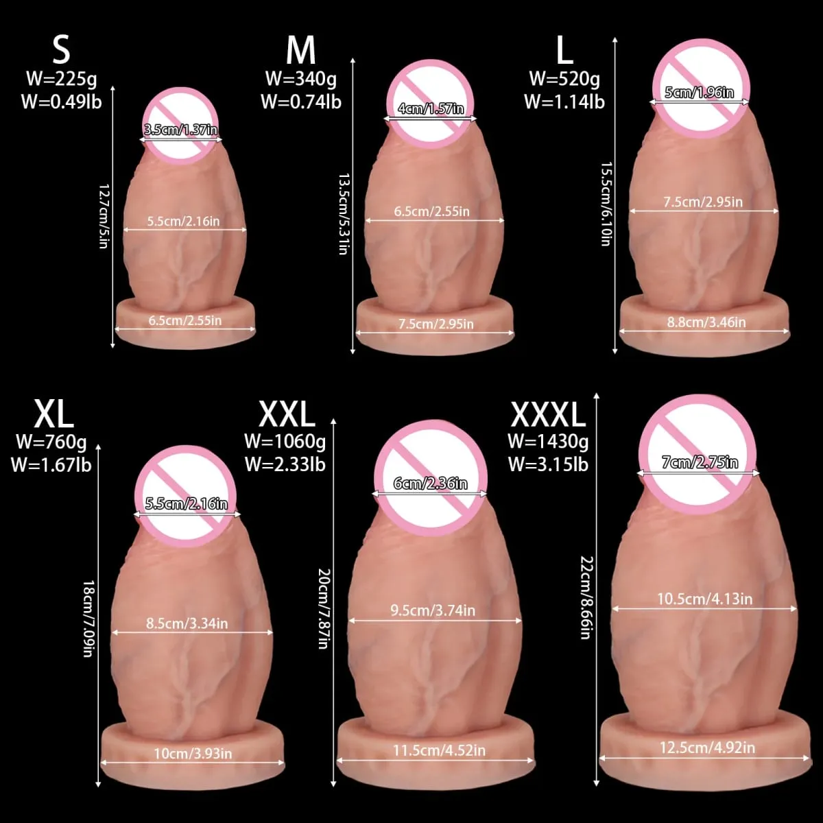 Ny Realistisk Stor Kæmpe Tyk Anal Dildo Butt Plug Kæmpe Stor Blød Silikone Anal Plug Expander Træning Voksen Sexlegetøj til Kvinder