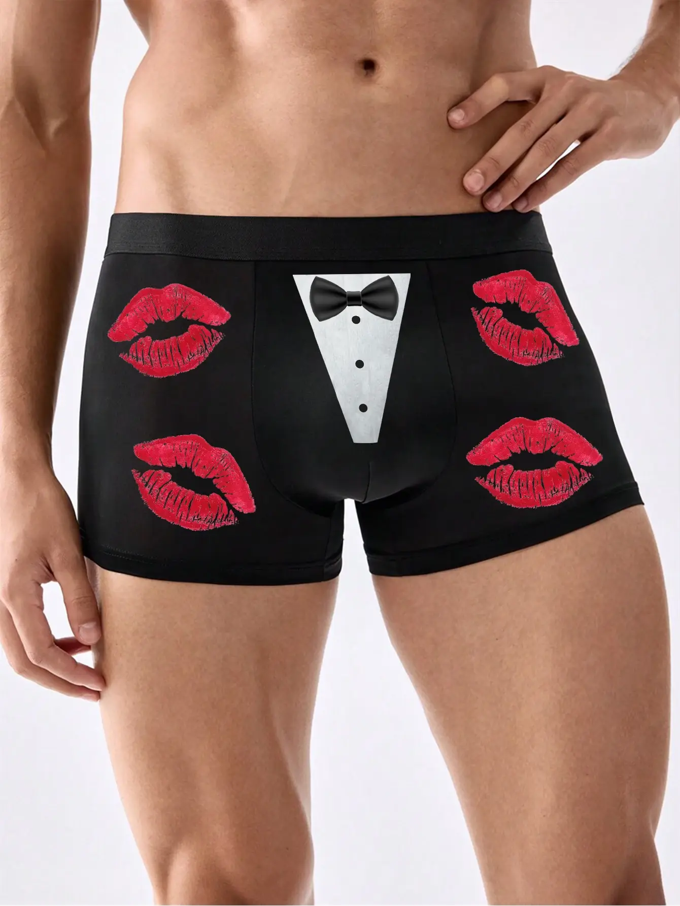 Plus Size Men Quirky Print Panties Boxer Briefs Breathable Underpanties Large SIze Boxer Shorts S-2XL — image 1