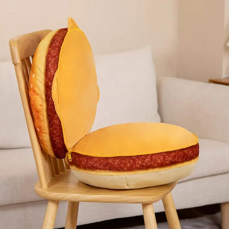 New Creative Burger Plush Toy Soft Padded Plush Cushion Cute Hamburger Pillow Sofa Chair Cushion Boys Girls Kids Birthday Gift — image 10