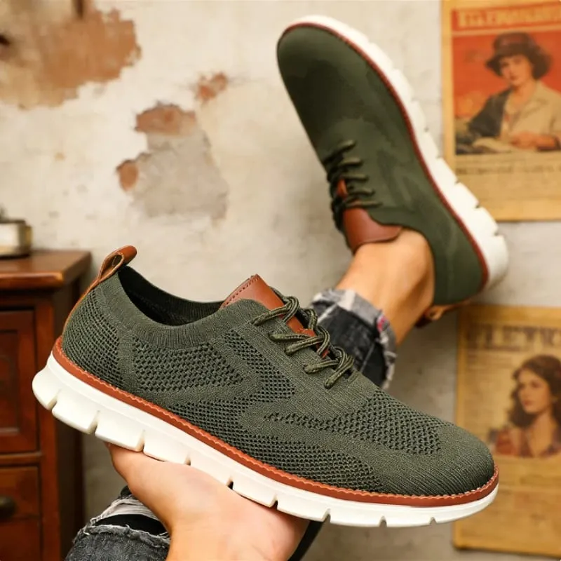 Outdoor Men Causal Sneakers Lightweight Breathable Mesh Soft Sold Walking Shoes Comfortable Shock-absorbing Trendy Shoes for Men — image 10