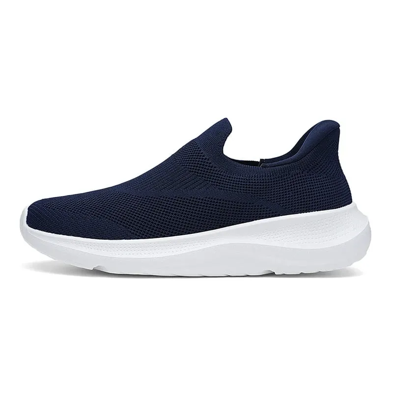 Breathable Knit Slip on Platform Walking Shoes Sports Lightweight Non Slip Cushion Casual Sneakers for Men Women High Quality
