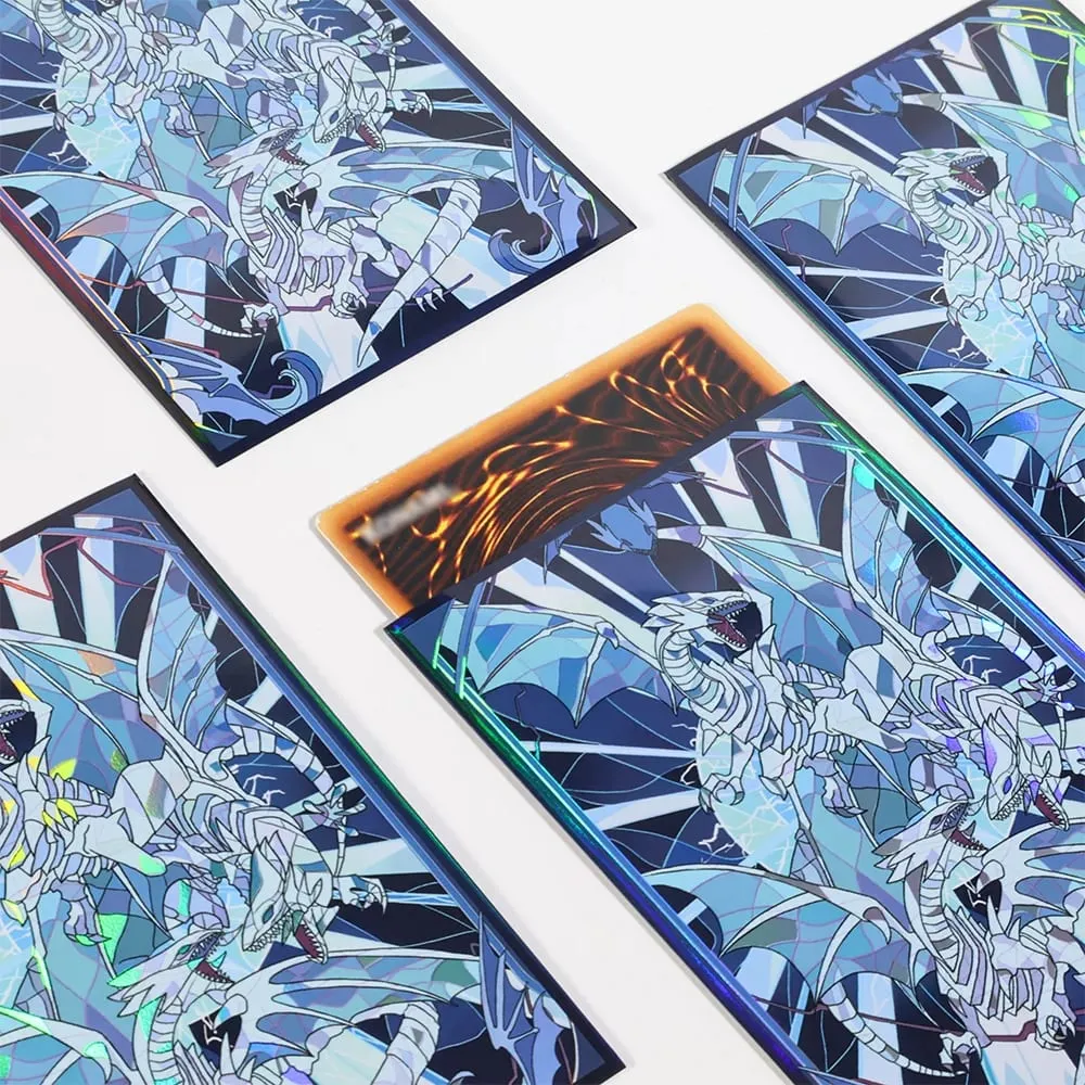 63x90mm 50PCS Blue eyed White Dragon Anime Card Sleeves Board Game Card Sleeves Game Collection Cards Sleeves Protector for YGO