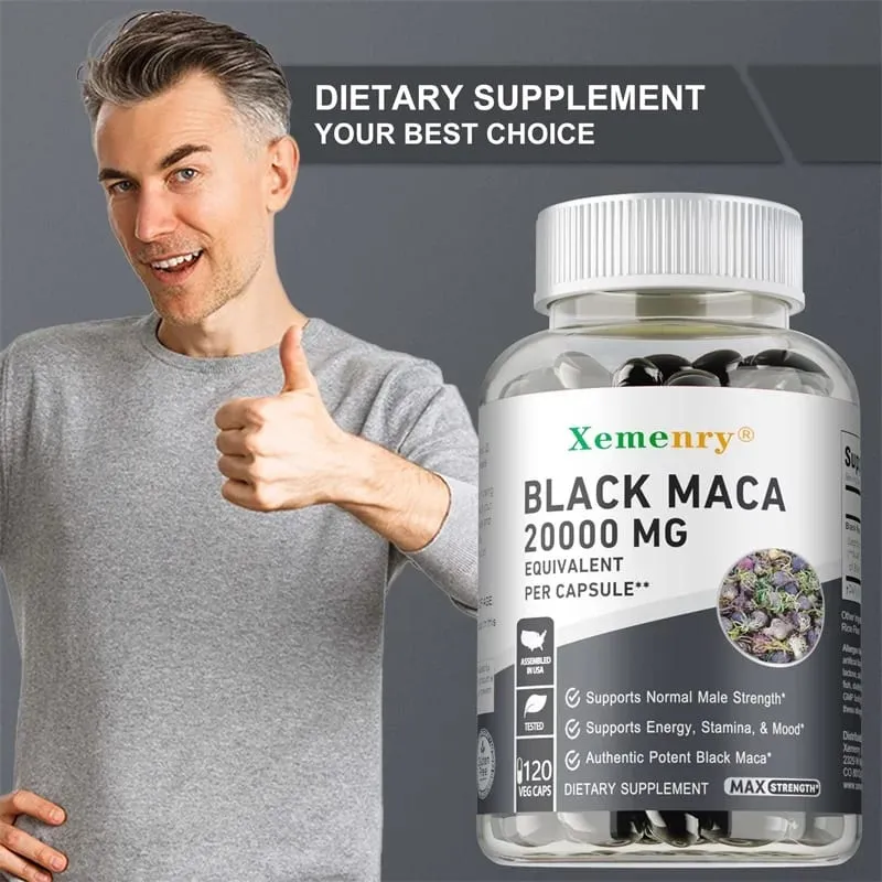 Black Maca Root Supplement - Improves Strength Endurance and Mood Enhances Performance and Boosts Energy — image 6