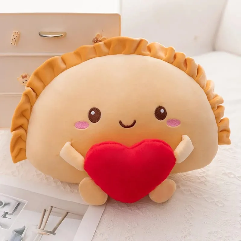 13/35cm Cute Dumpling Plush Pillow keychain Colorful Multi-Flavored Food Dumpling Soft Toy Kawaii Fried Dumpling with Red Heart — image 7