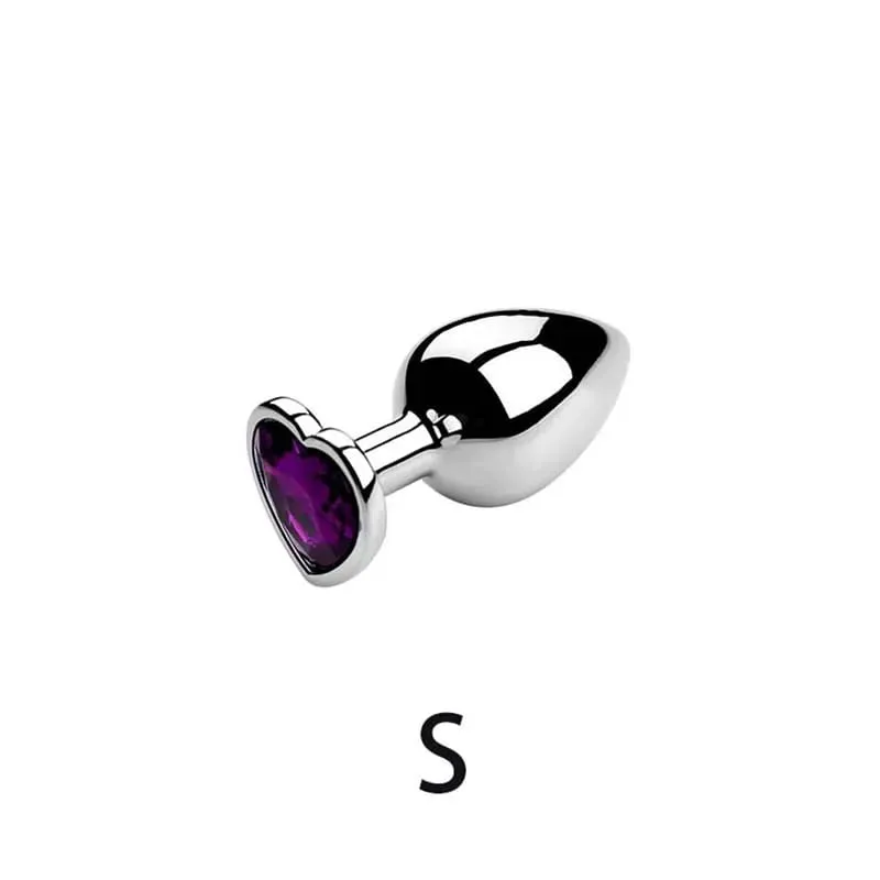 5 Sizes Stainless Steel Crystal Heart Anal Plug Removable Butt Plug Stimulator Prostate Massager Anal Sex Toys Dildos