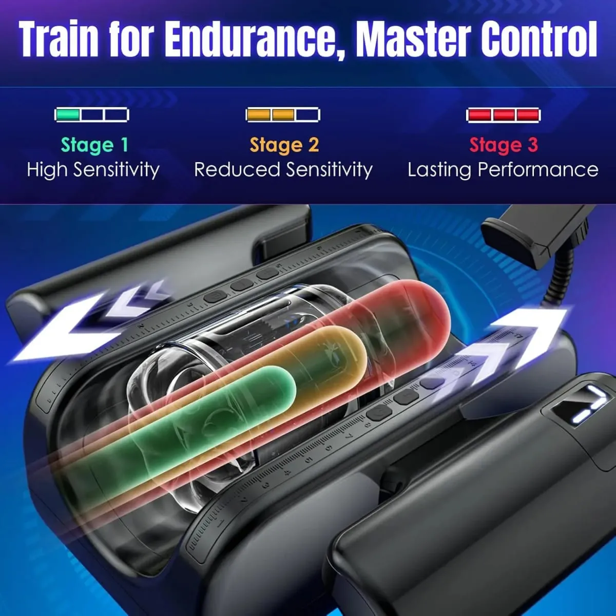 Automatic Male Masturbator Cup 10 Thrusting&Vibration Modes Heating Function with Phone Holder Stroker Adult Sex Toys For Men