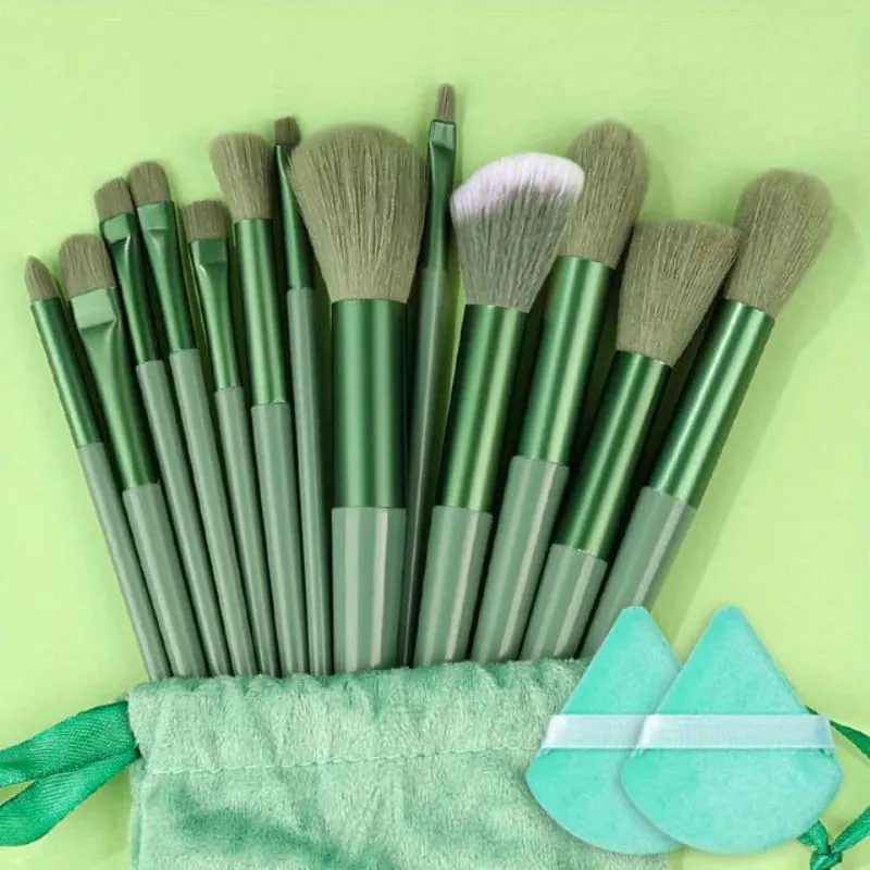 Makeup Brushes Set 13Pcs Premium Synthetic Brush Foundation Powder Blending Concealer Eyeshadow Blush Cosmetics Brushes Travel — image 19