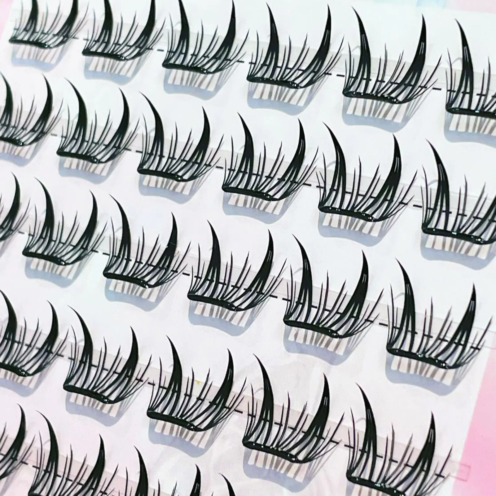 Lông mi giả C Curl Tự nhiên & Wispy Lash Wisps Manga Lông mi tự dính Hoàn hảo cho các cô gái Đi chơi đêm Dụng cụ trang điểm mắt — image 4