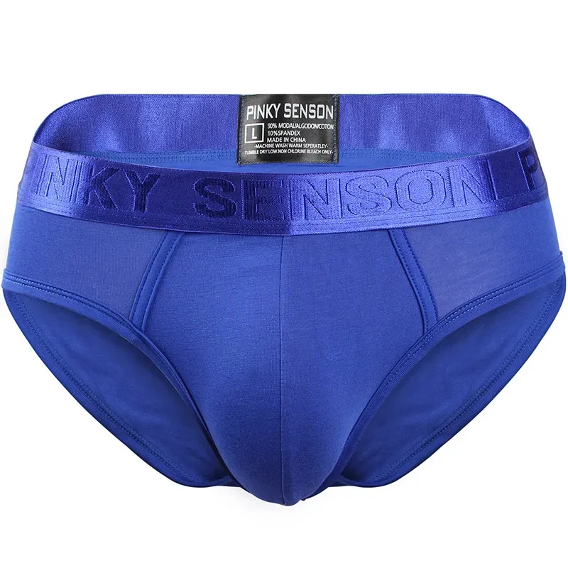 Pinky seaso marca melhor venda sexy calças triângulo modal fino cor sólida roupa interior masculina cuecas modais ventilar plus size