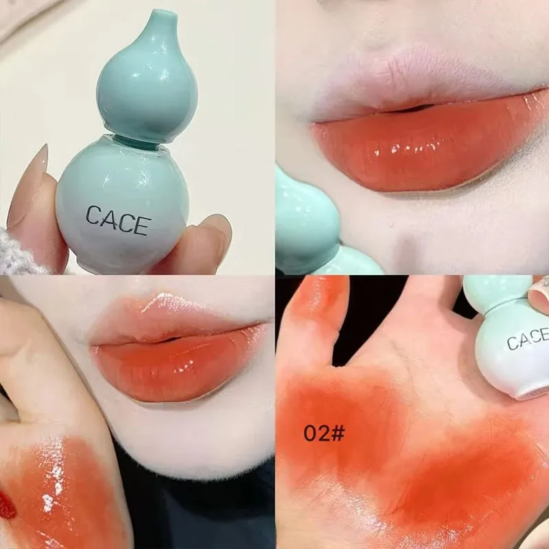 Mini Gourd Design Lip Glaze 3 Colors Makeup Set Lasting Moisturizing Water Glass Lipgloss Tint Hydrating Lip Stain Cosmetic