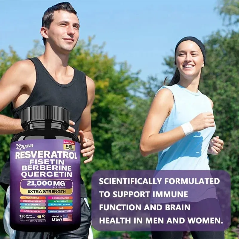 Resveratrol Extract Capsules - Benefits Immunity Antioxidants Cardiovascular Health Promotes Smooth Skin
