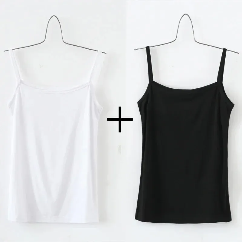 Sexy Camisoles Women Crop Tops Sleeveless Shirt Bralette Tops Solid Color Strap Skinny Vest Female Slimming Tanks Bra Underwear