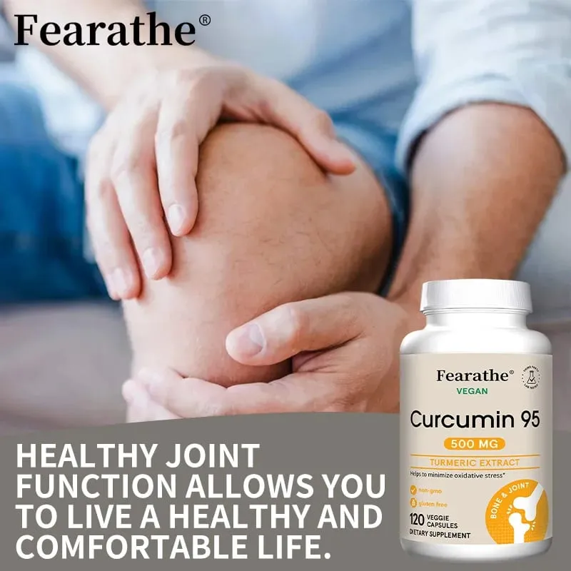 Curcumin - 95% Curcuminoids - Highly Absorbed Turmeric Supplement for Joint Health Comfort & Flexibility - 120 Capsules